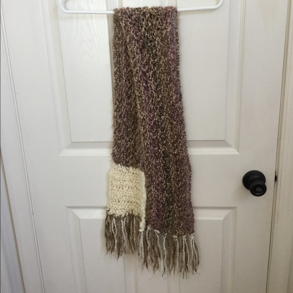 Browns and Creamy Soft Acrylic Scarf
